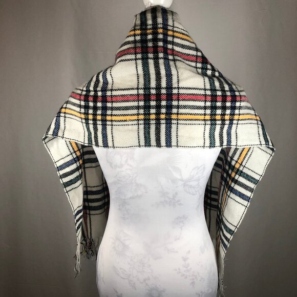 Heritage Plaid Scarf by Berkshire Handkerchief Co. – Classic Cream Check - Picture 7 of 9